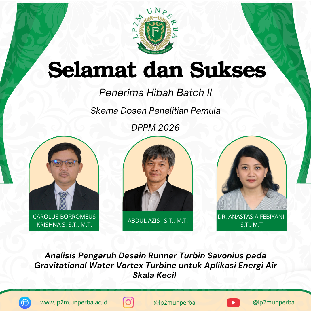 Dosen UNPERBA Raih Hibah Penelitian Batch II Skema Dosen Penelitian Pemula DPPM 2026